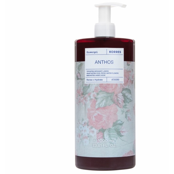 New! Korres Anthos Fine Fragrance Renewing Body Cleanser/Shower Gel - Picture 2 of 7
